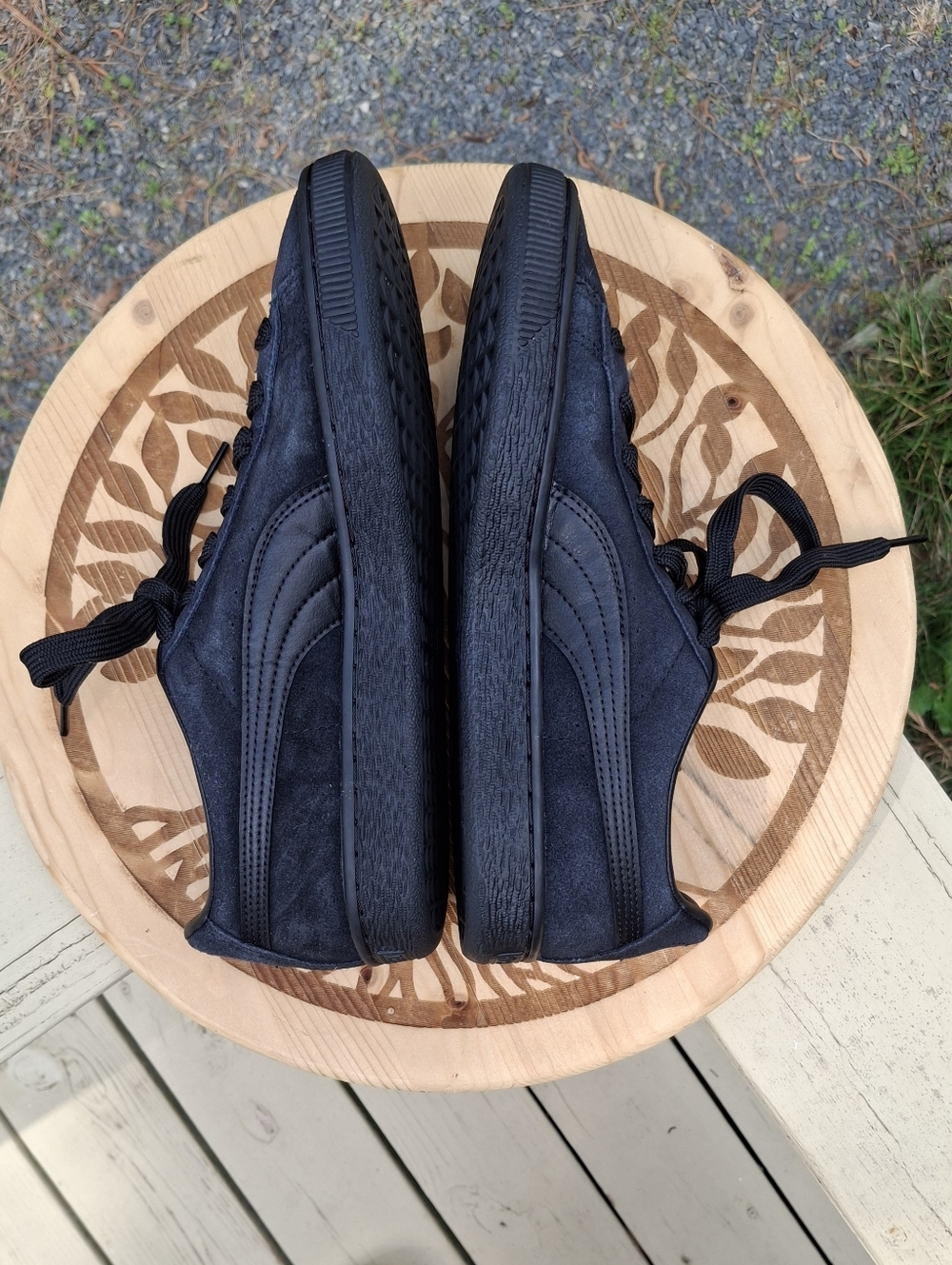 Men’s Puma Navy Suede Sneakers Classic Low Top Lace-Up Casual Shoes Size 8.5 - Picture 5 of 10
